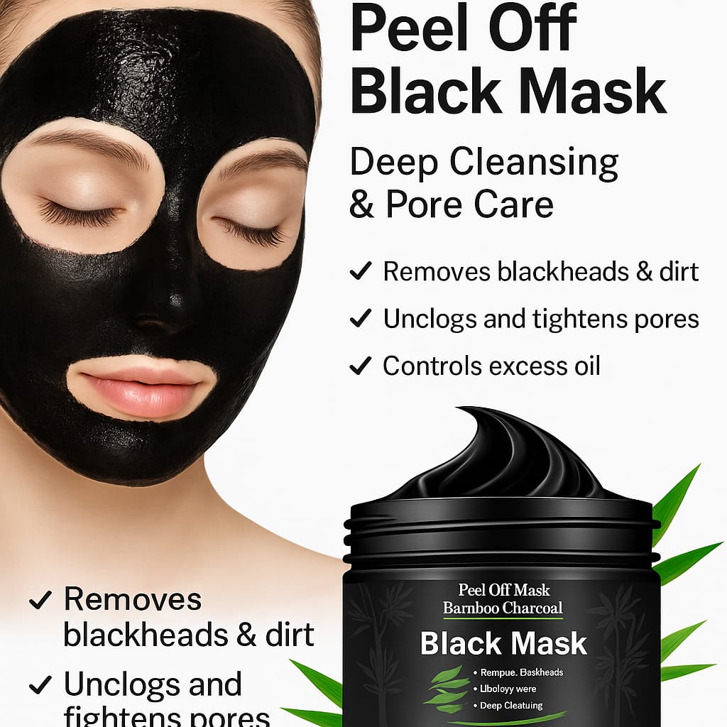 Peel Off Black Mask – Deep Cleansing & Pore Care with Bamboo Charcoal