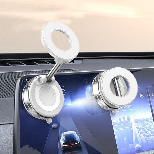360° Rotating Vacuum Car Phone Holder | Strong Suction & Multi-Angle Adjustment