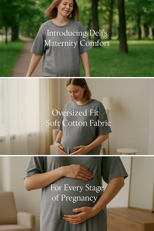 Cotton Oversize Maternity Dress – Designed for Daily Comfort